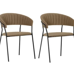 Armlehnstuhl Belle Braun (2/Set)