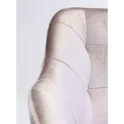 Armlehnstuhl Black Lady Velvet Grau