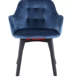 Armlehnstuhl Black Lady Velvet Blau