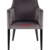 Armlehnstuhl Black Mode Velvet Grau