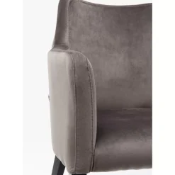 Armlehnstuhl Black Mode Velvet Grau