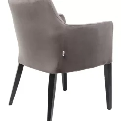 Armlehnstuhl Black Mode Velvet Grau