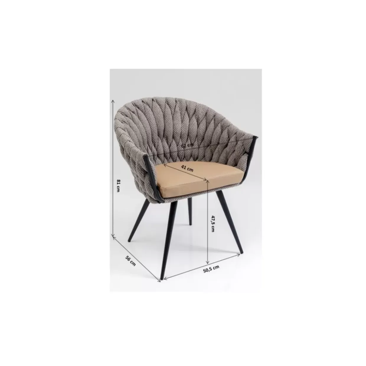 Armlehnstuhl Knot Tweed