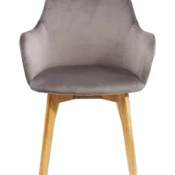 Armlehnstuhl Lady Velvet Grau