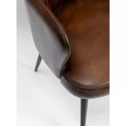 Armlehnstuhl Rumba Leder Braun