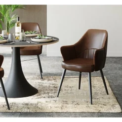 Armlehnstuhl Rumba Leder Braun