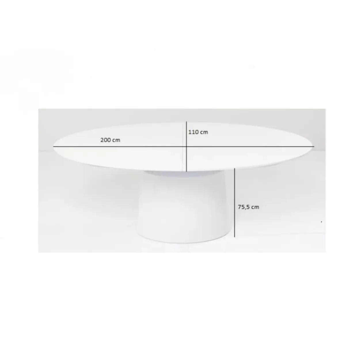 Ausziehtisch Benvenuto Weiss 200(50)X110Cm