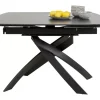 Ausziehtisch Twist Schwarz 120(30+30)X90Cm
