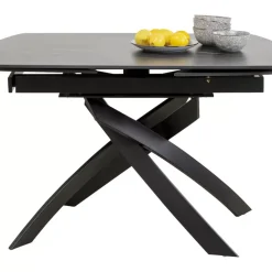 Ausziehtisch Twist Schwarz 120(30+30)X90Cm