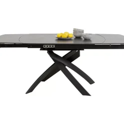Ausziehtisch Twist Schwarz 120(30+30)X90Cm