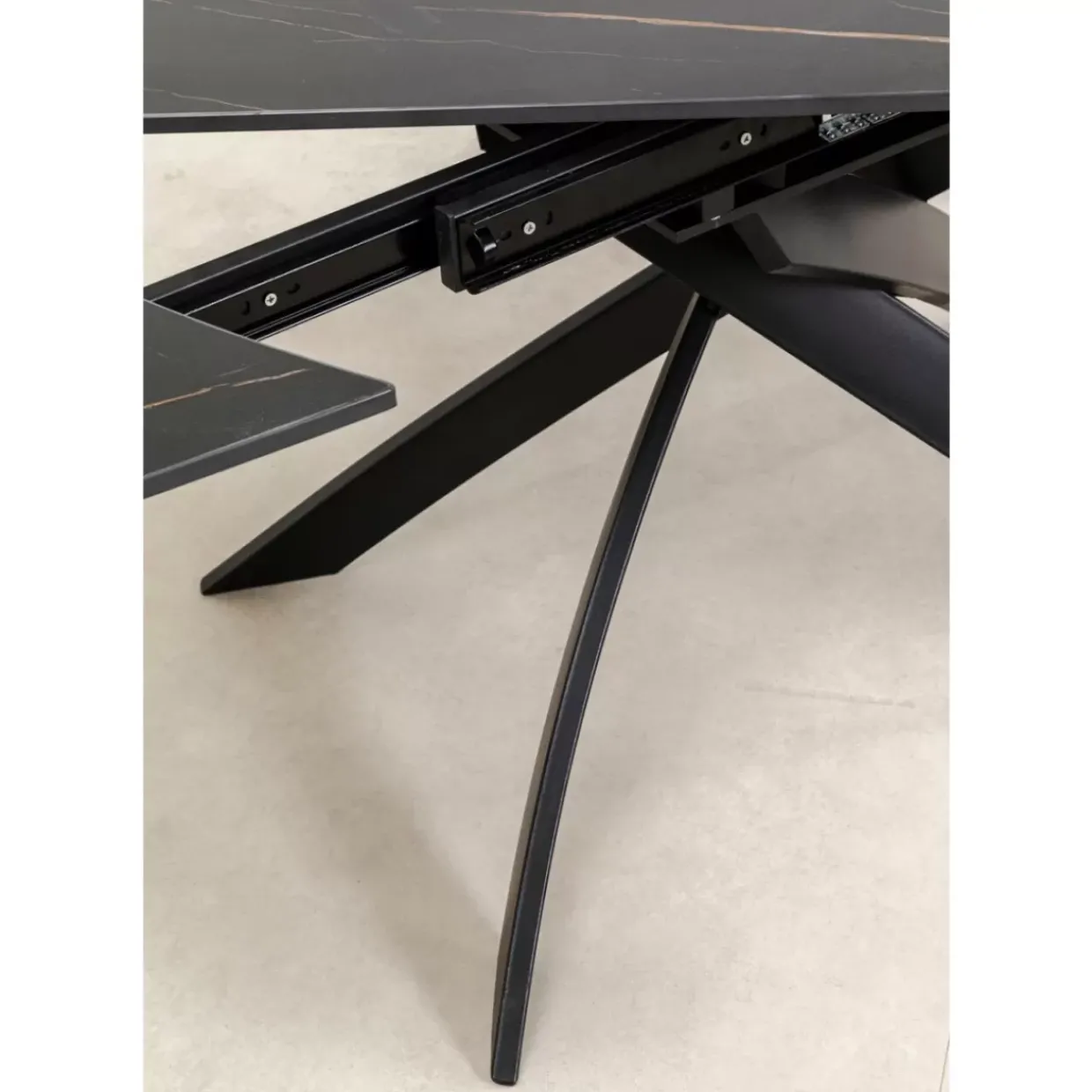 Ausziehtisch Twist Schwarz 120(30+30)X90Cm