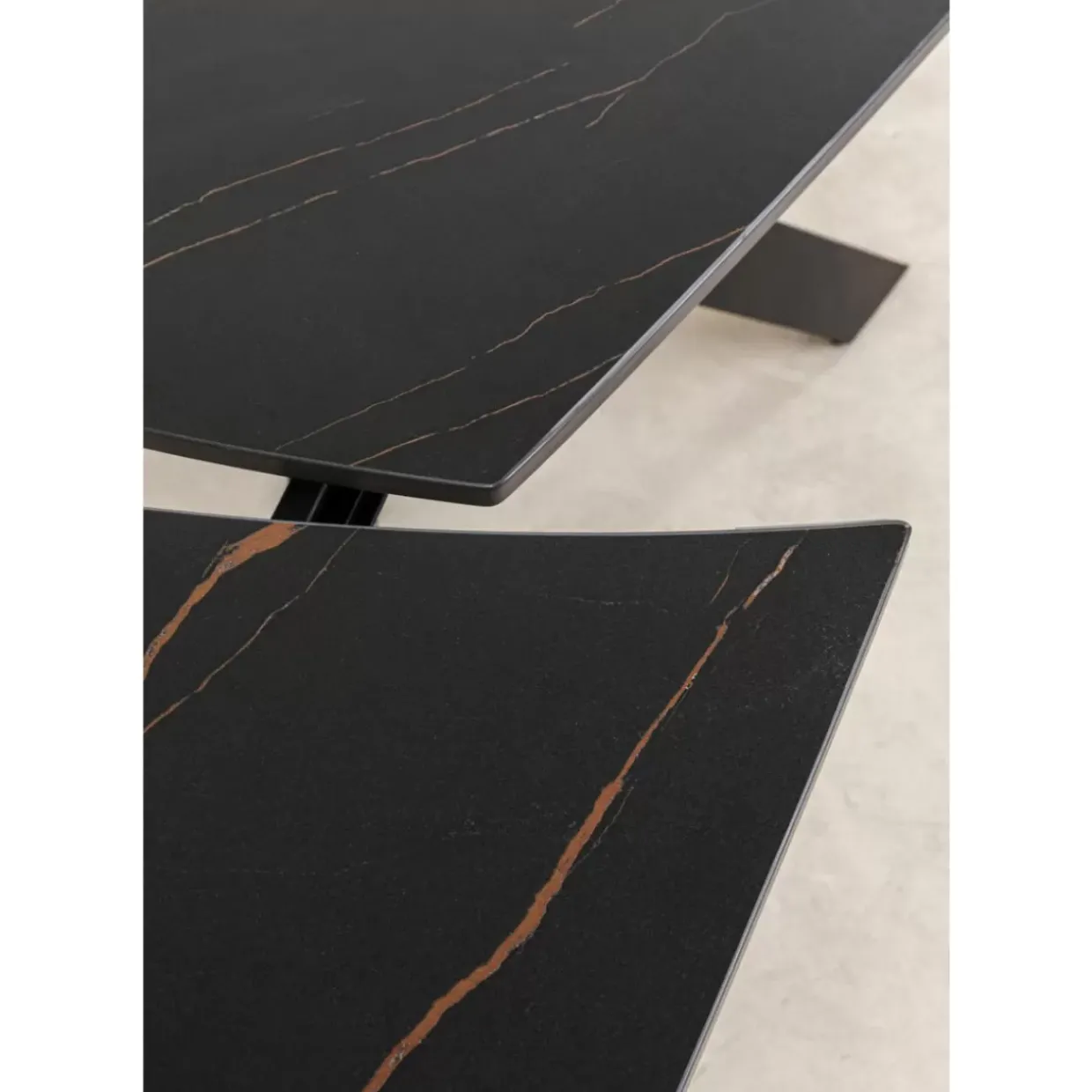 Ausziehtisch Twist Schwarz 120(30+30)X90Cm