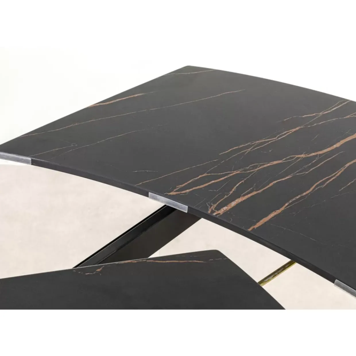 Ausziehtisch Twist Schwarz 120(30+30)X90Cm