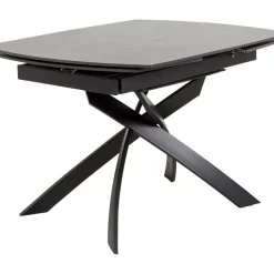 Ausziehtisch Twist Schwarz 120(30+30)X90Cm