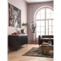 Beistelltisch Beam Weiss Marmor Messing O32Cm