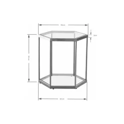 Beistelltisch Comb Schwarz 55Cm