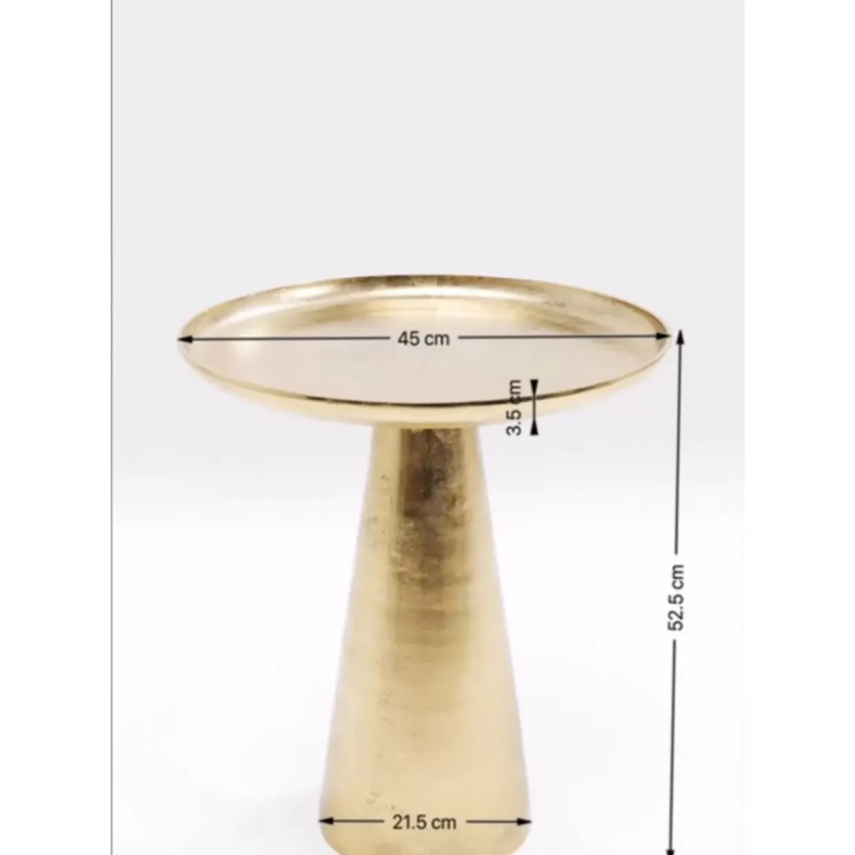 Beistelltisch Plateau Uno Messing O45Cm