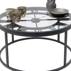 Beistelltisch Roman Schwarz O76Cm