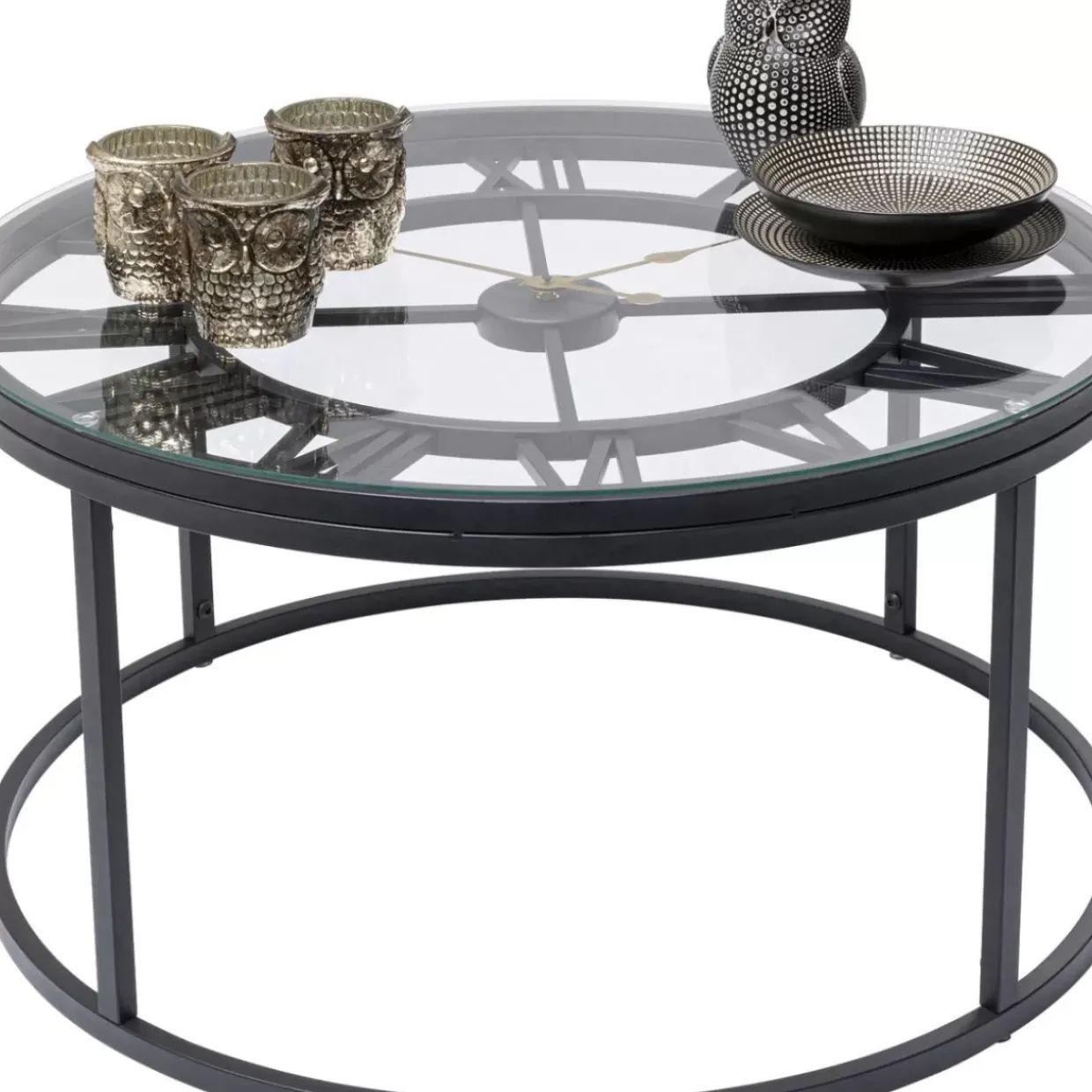 Beistelltisch Roman Schwarz O76Cm