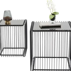 Beistelltisch Wire Square Schwarz (2/Set) 45X45Cm