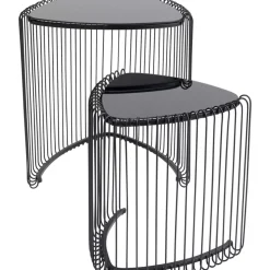 Beistelltisch Wire Triangle Schwarz (2/Set)