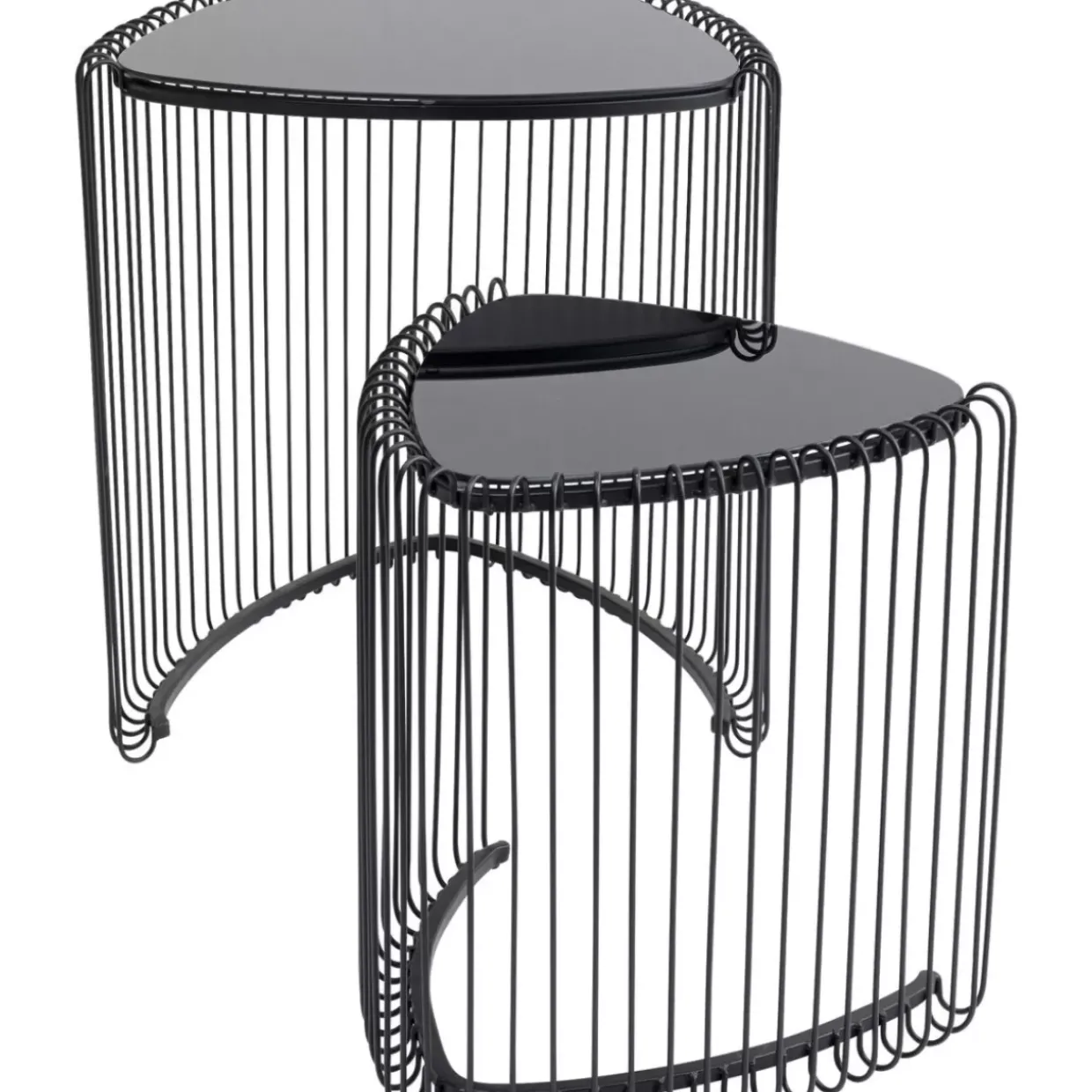 Beistelltisch Wire Triangle Schwarz (2/Set)