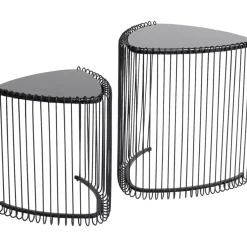 Beistelltisch Wire Triangle Schwarz (2/Set)