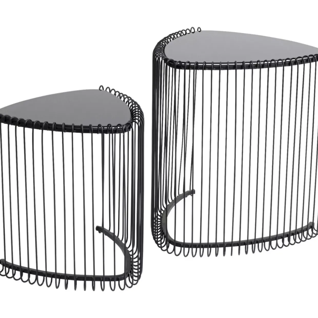 Beistelltisch Wire Triangle Schwarz (2/Set)