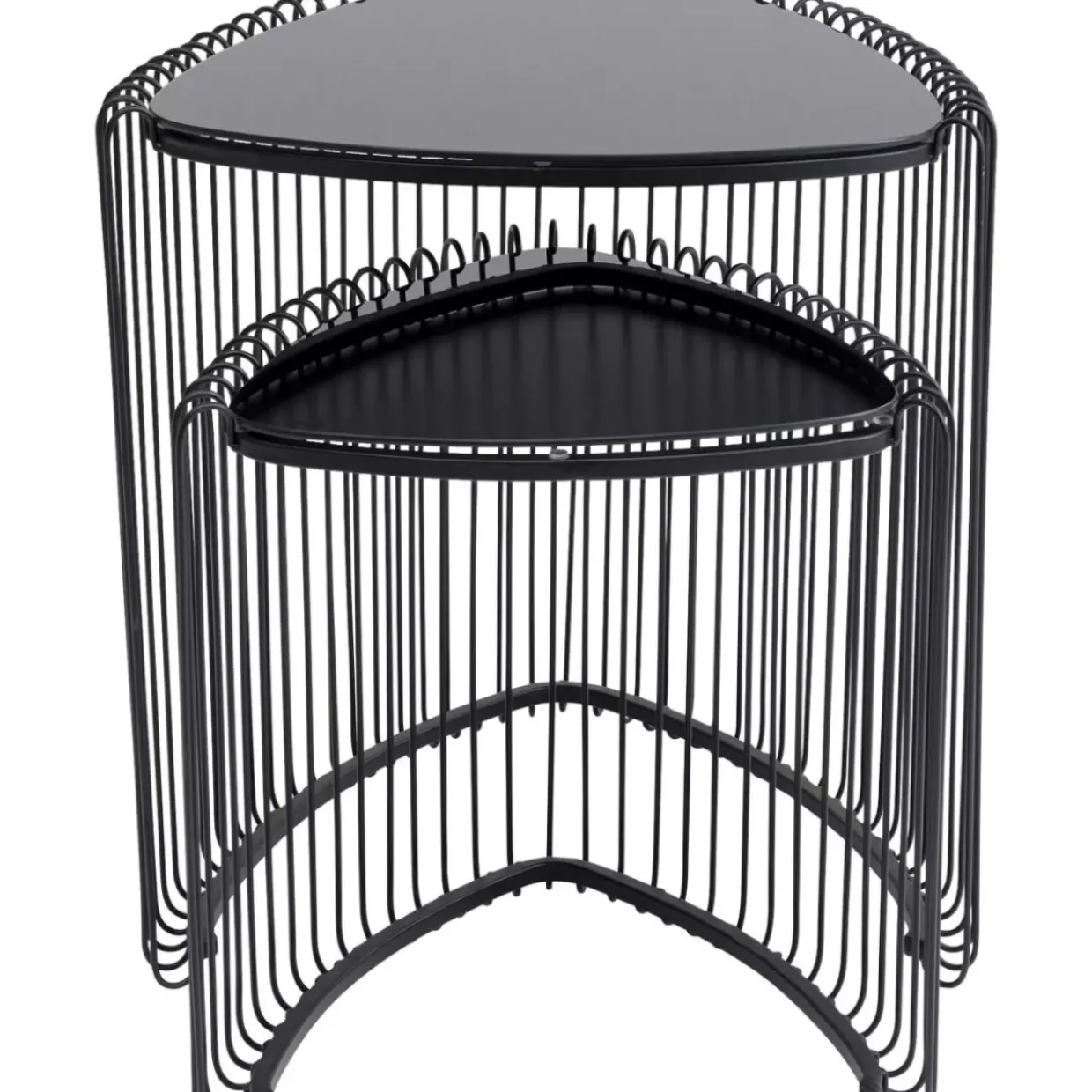 Beistelltisch Wire Triangle Schwarz (2/Set)