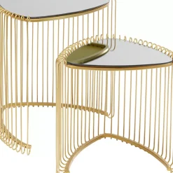 Beistelltisch Wire Triangle Gold (2/Set)