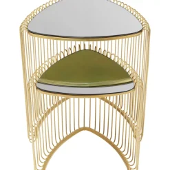 Beistelltisch Wire Triangle Gold (2/Set)