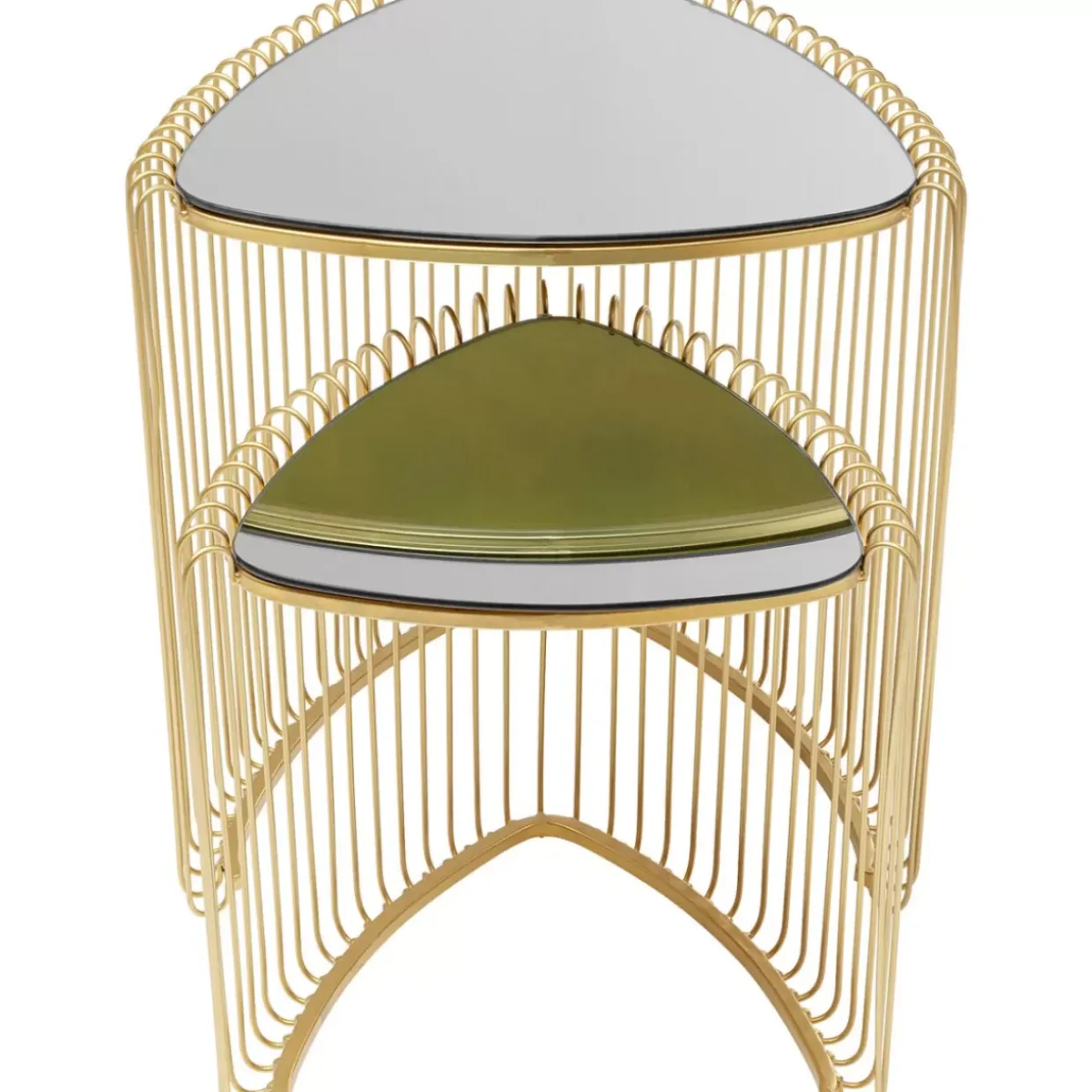 Beistelltisch Wire Triangle Gold (2/Set)