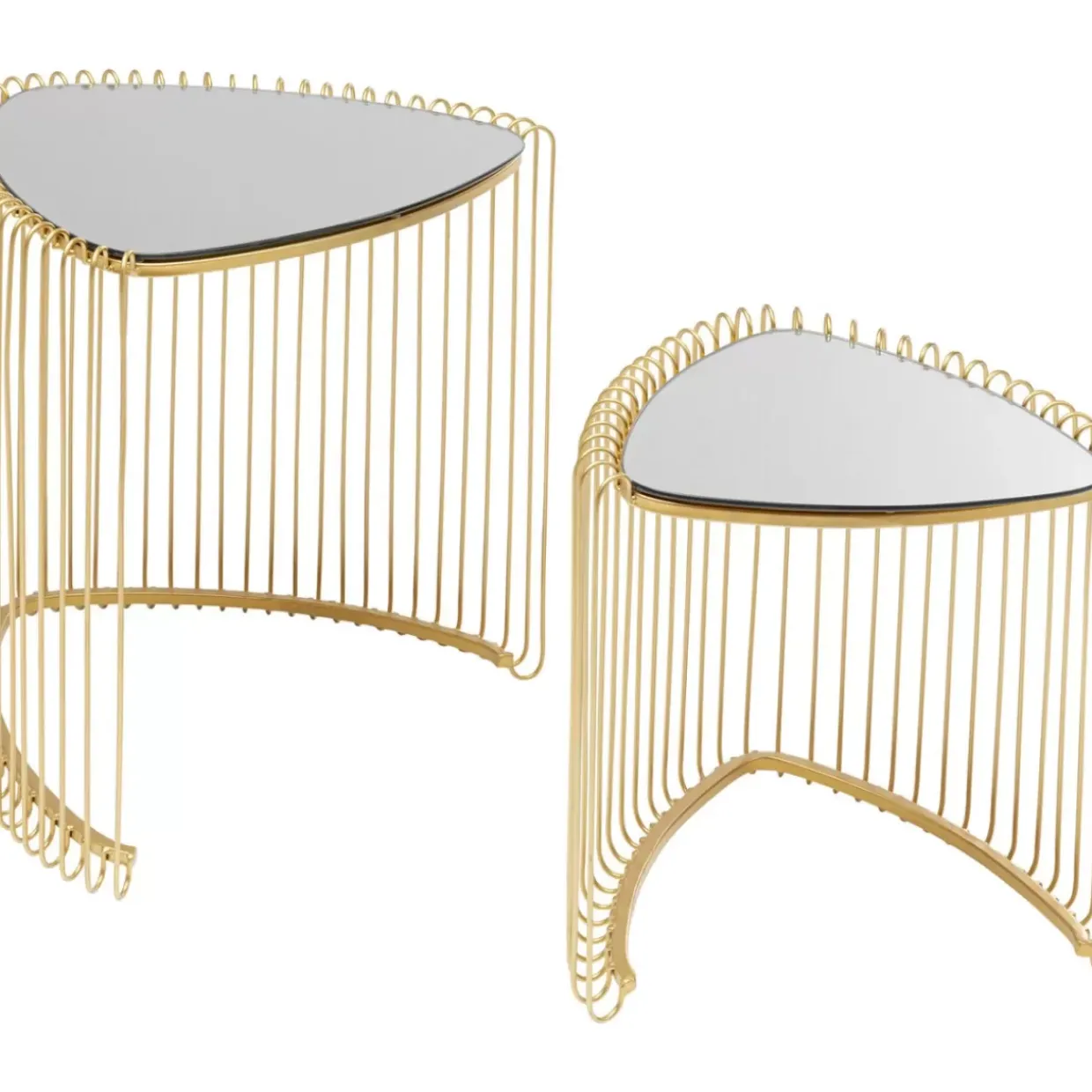 Beistelltisch Wire Triangle Gold (2/Set)