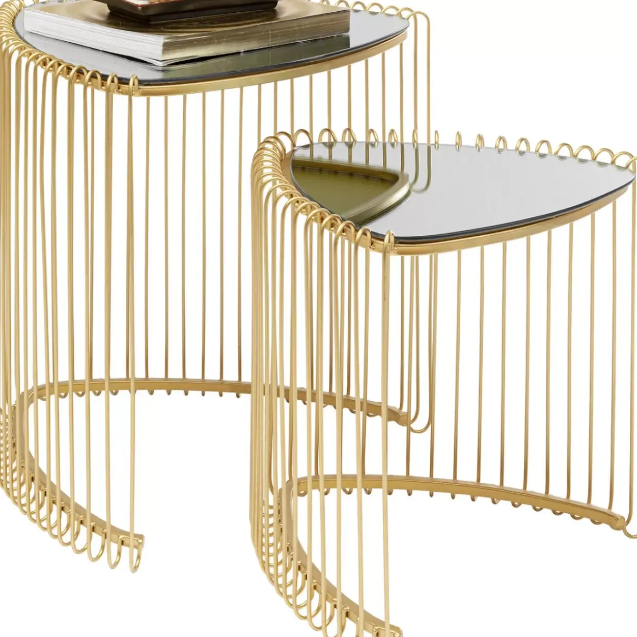 Beistelltisch Wire Triangle Gold (2/Set)