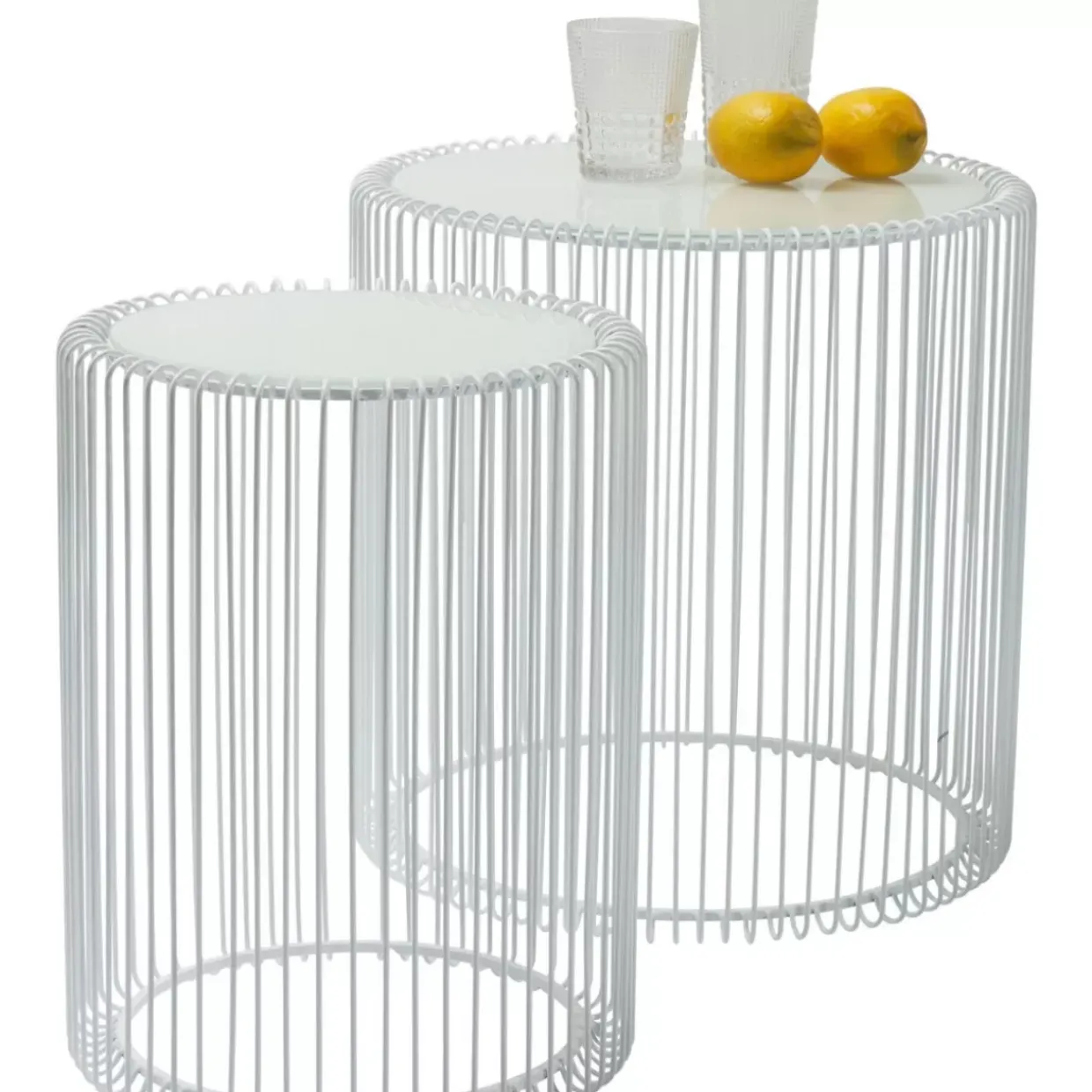 Beistelltisch Wire White (2/Set) O44Cm