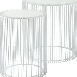 Beistelltisch Wire White (2/Set) O44Cm