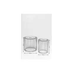 Beistelltisch Wire White (2/Set) O44Cm