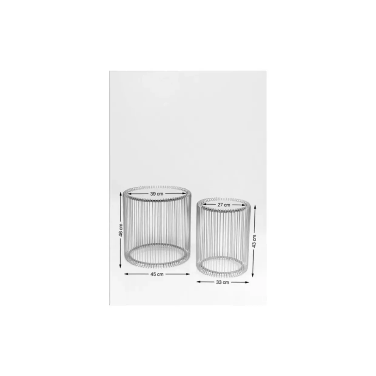 Beistelltisch Wire White (2/Set) O44Cm
