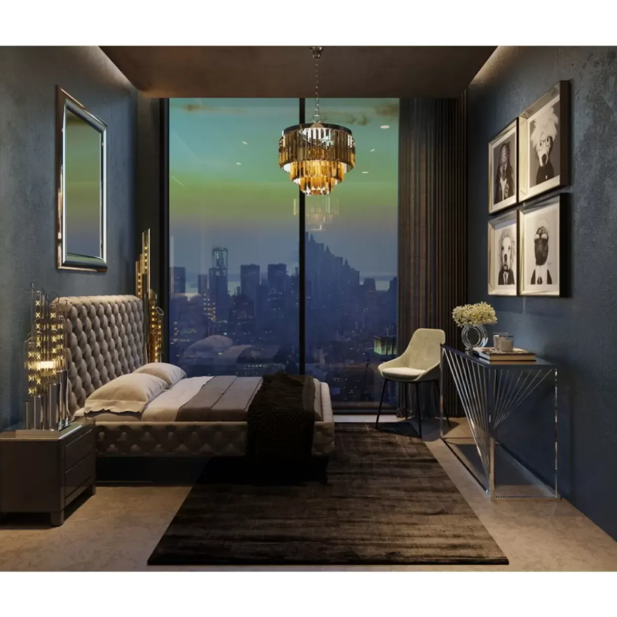 Bett Desire Hoch Silbergrau 180X200 Cm