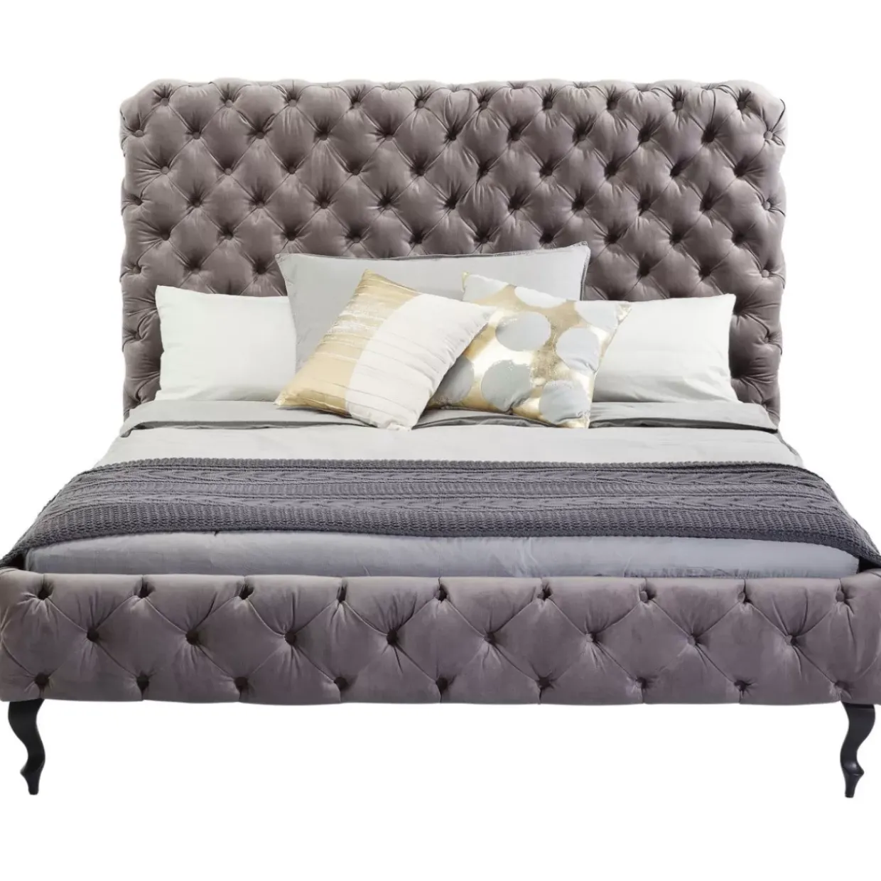 Bett Desire Hoch Silbergrau 180X200 Cm