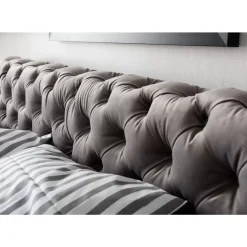 Bett Desire Velvet Silbergrau 160X200 Cm