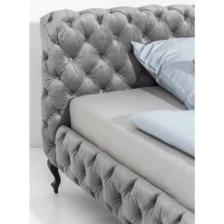 Bett Desire Velvet Silbergrau 180X200 Cm