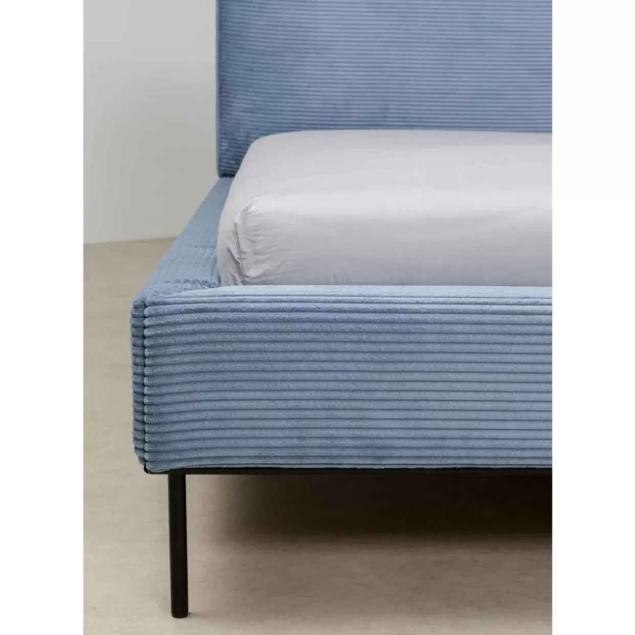 Bett East Side Cord Blau 160X200Cm