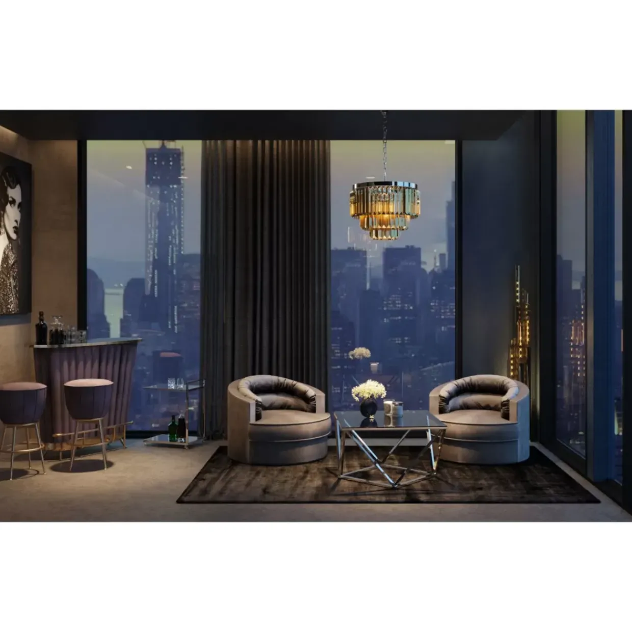 Bild Glas Beauty Lady 120X150Cm