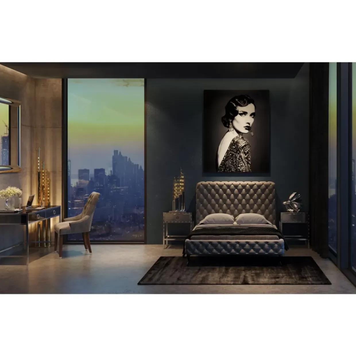 Bild Glas Beauty Lady 120X150Cm