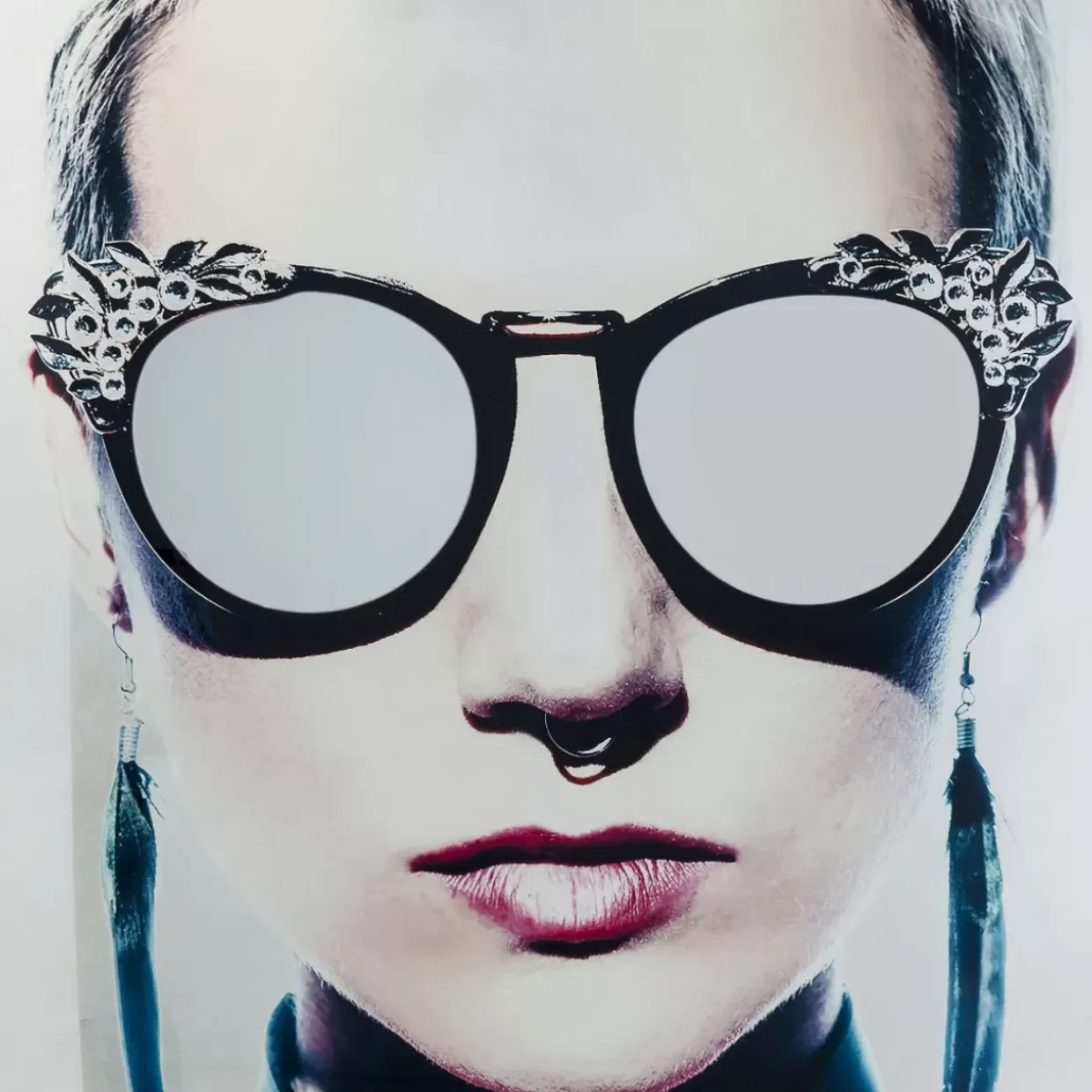 Bild Glas Metallic Girlie 120X120Cm