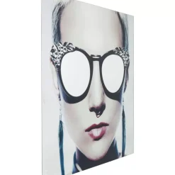 Bild Glas Metallic Girlie 120X120Cm