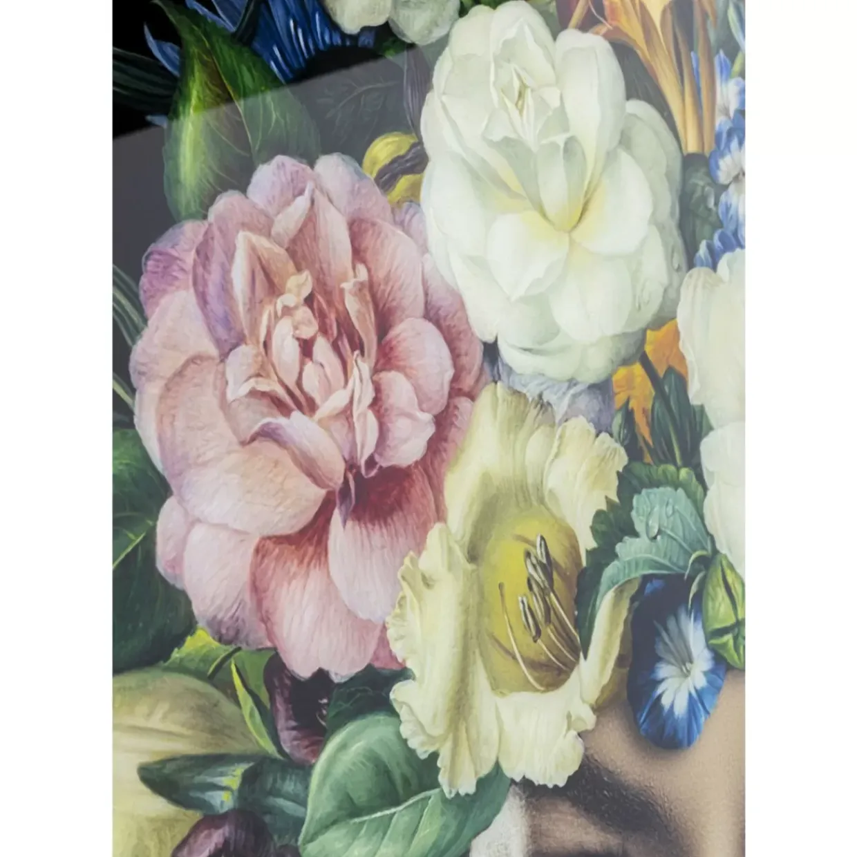 Bild Glas Pretty Flower Woman 100X100