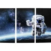 Bild Glas Triptychon Man In Space 160X240