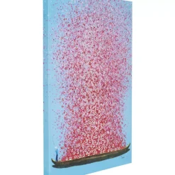 Bild Touched Flower Boat Blau Pink 80X100Cm